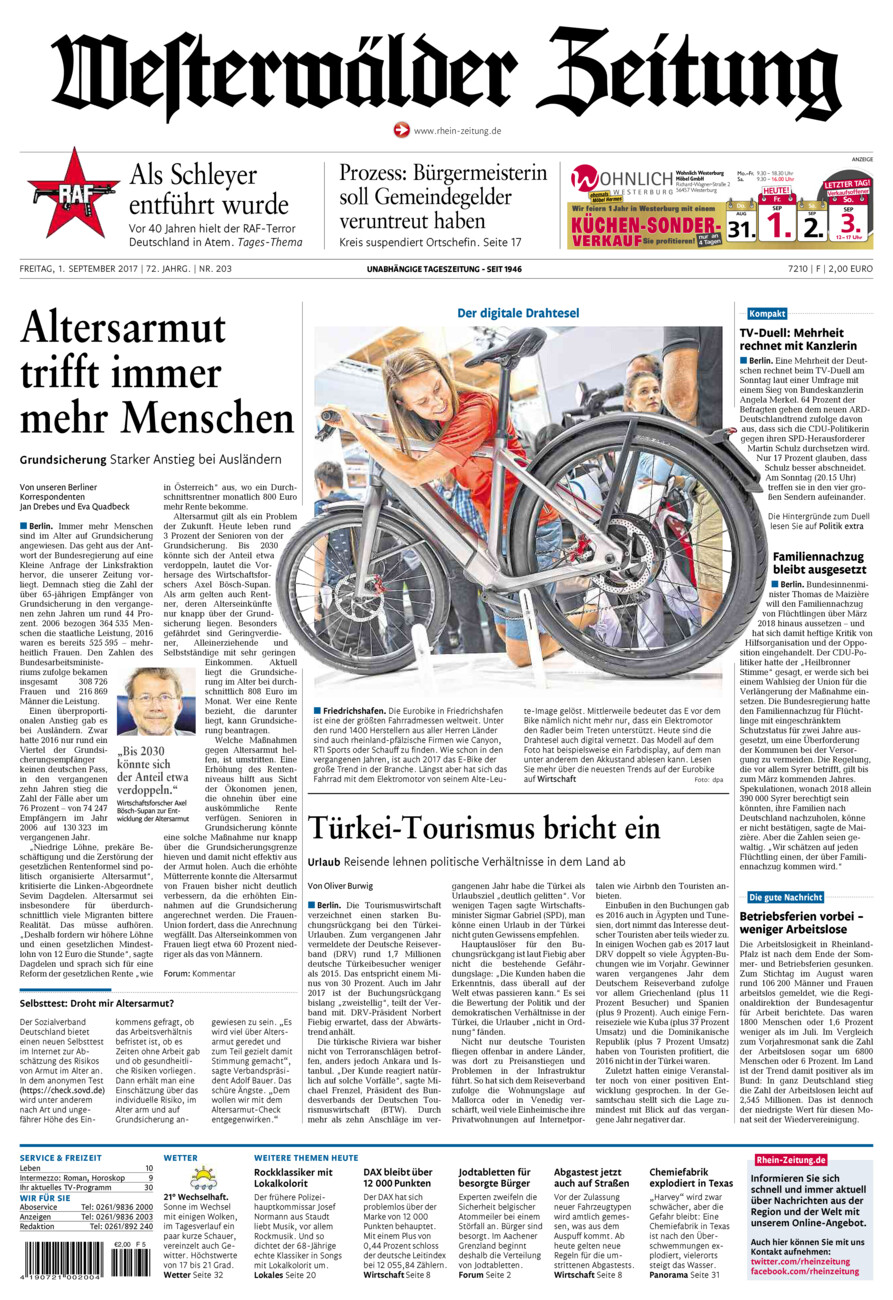 Westerwälder Zeitung vom Freitag, 01.09.2017