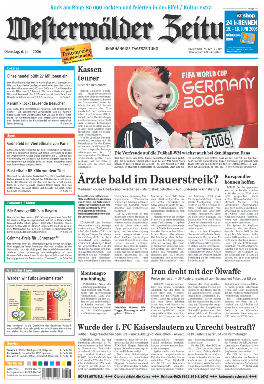 Westerwälder Zeitung vom Dienstag, 06.06.2006