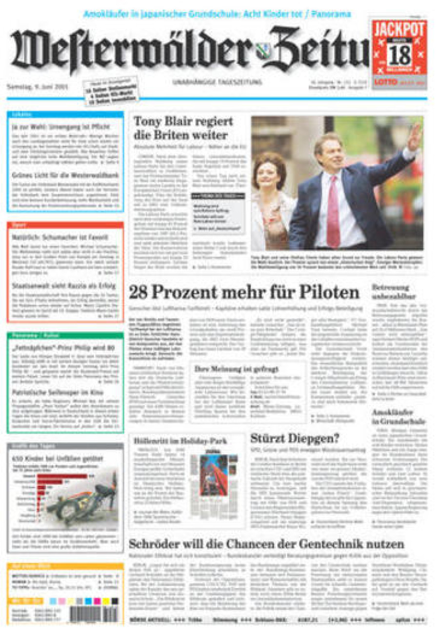 Westerwälder Zeitung vom Samstag, 09.06.2001