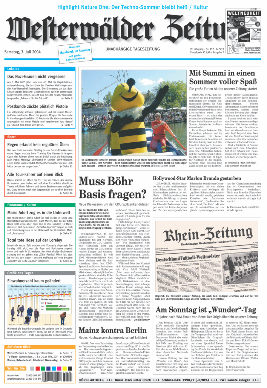 Westerwälder Zeitung vom Samstag, 03.07.2004