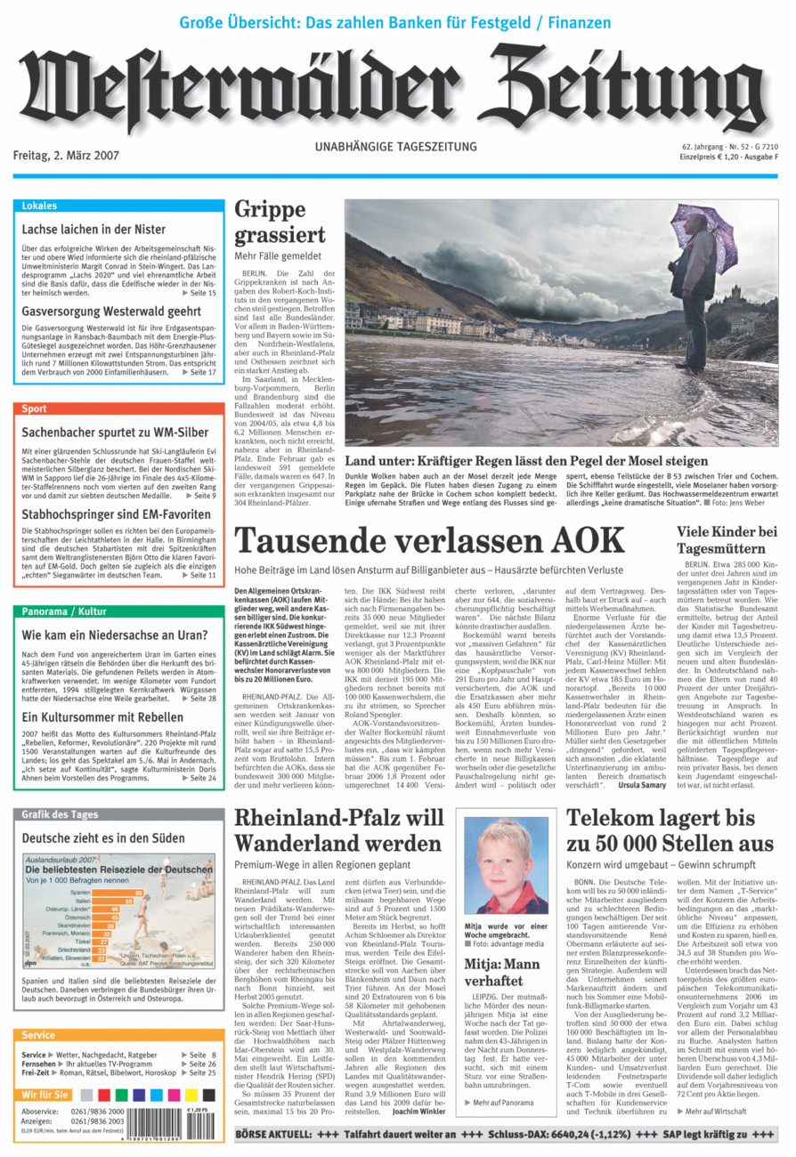 Westerwälder Zeitung vom Freitag, 02.03.2007