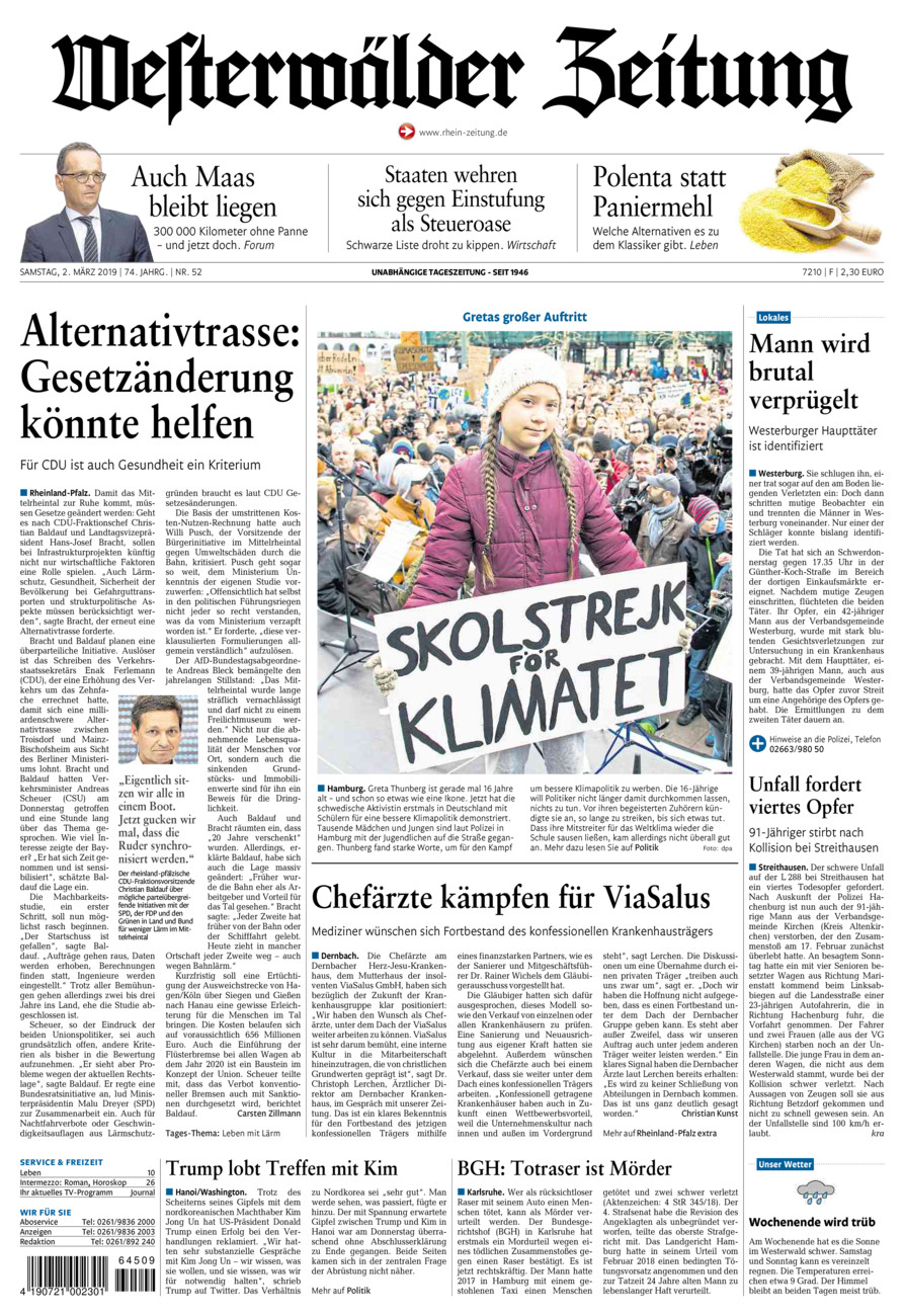 Westerwälder Zeitung vom Samstag, 02.03.2019