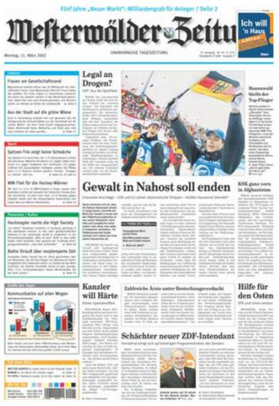Westerwälder Zeitung vom Montag, 11.03.2002