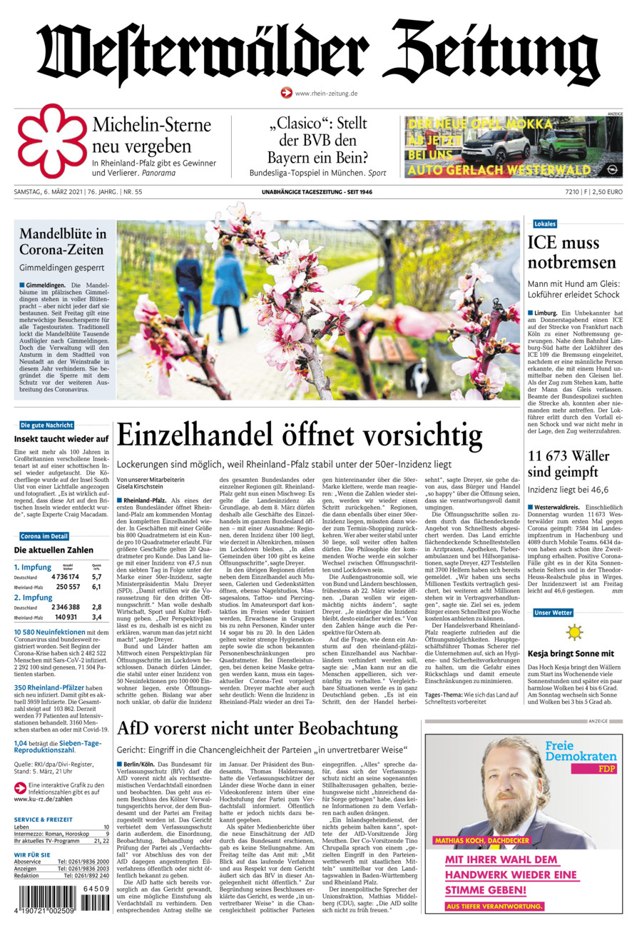 Westerwälder Zeitung vom Samstag, 06.03.2021