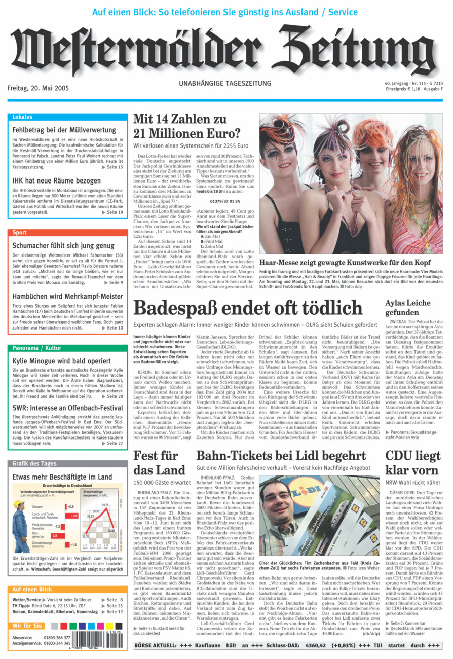 Westerwälder Zeitung vom Freitag, 20.05.2005