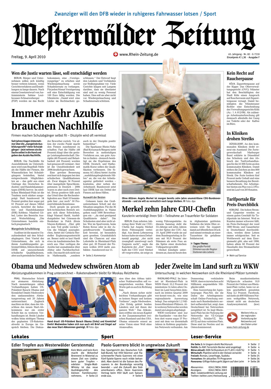 Westerwälder Zeitung vom Freitag, 09.04.2010