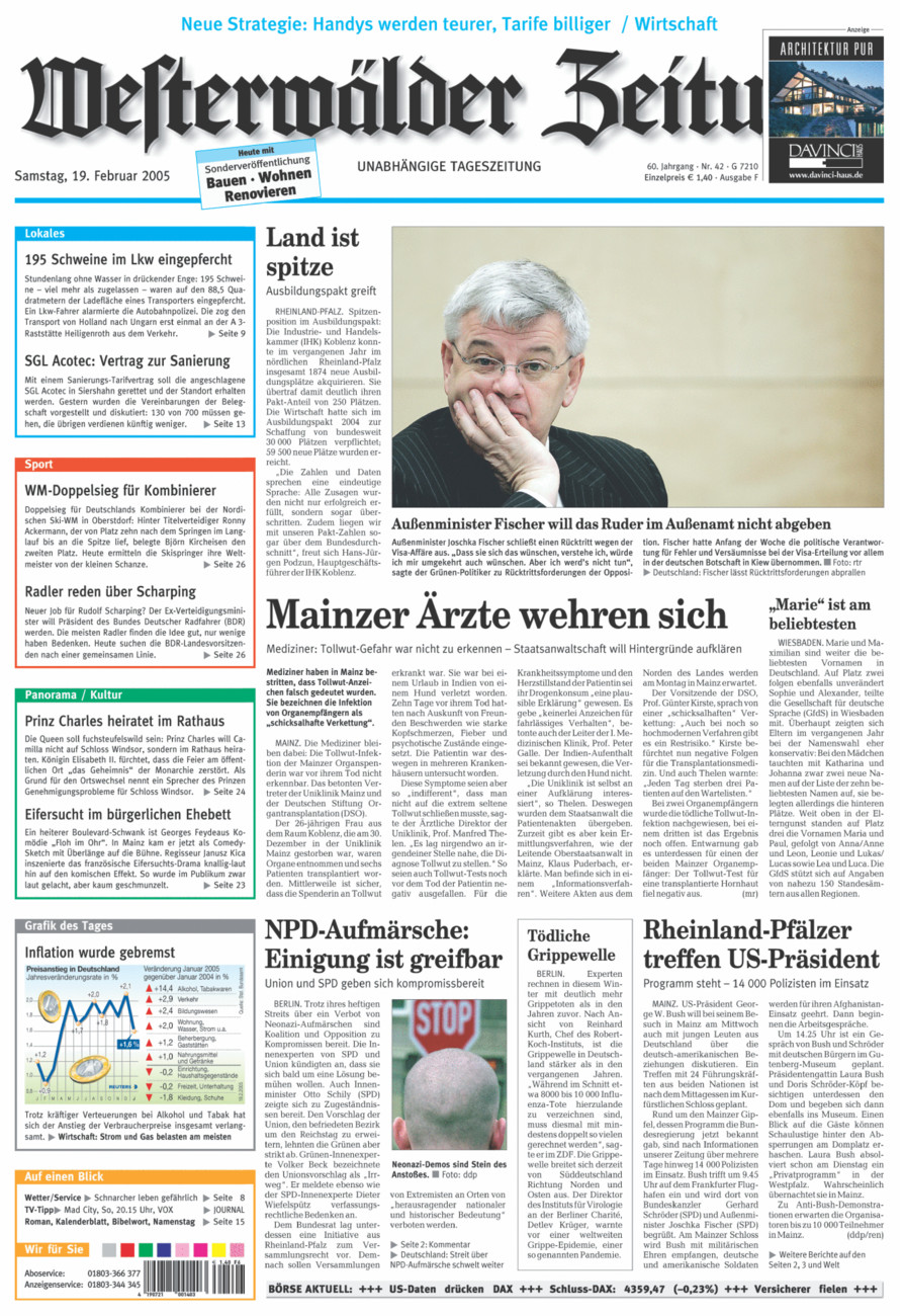 Westerwälder Zeitung vom Samstag, 19.02.2005