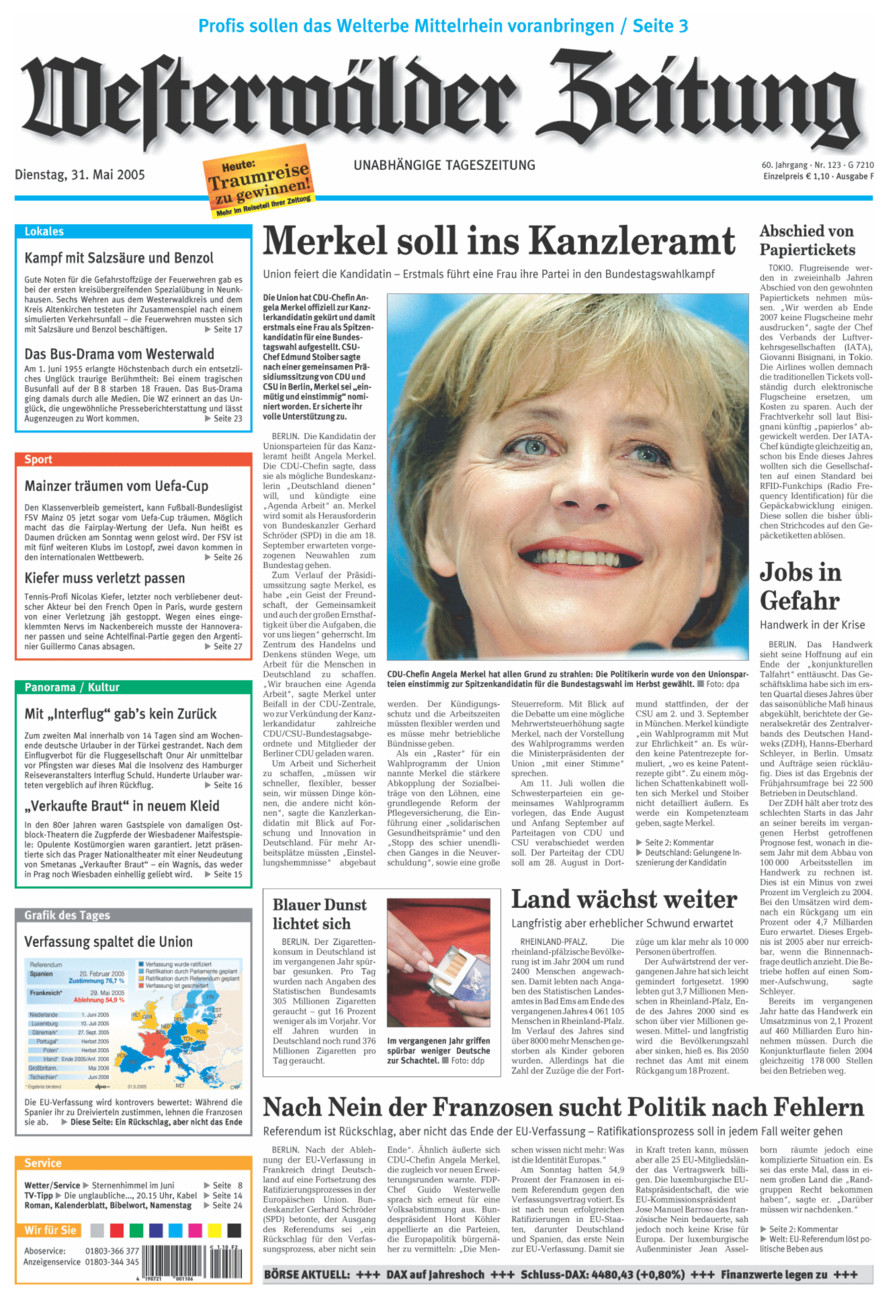 Westerwälder Zeitung vom Dienstag, 31.05.2005