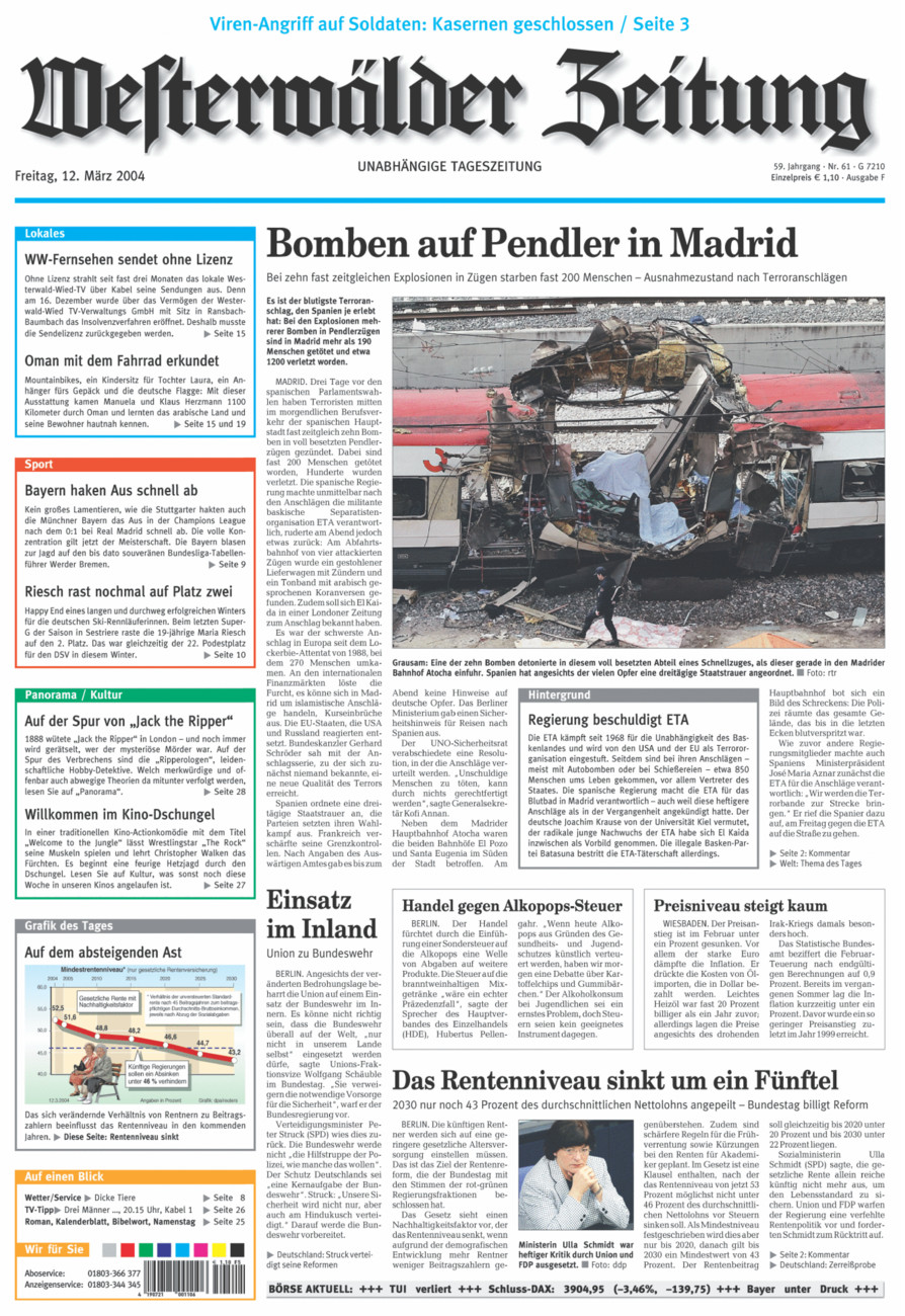 Westerwälder Zeitung vom Freitag, 12.03.2004