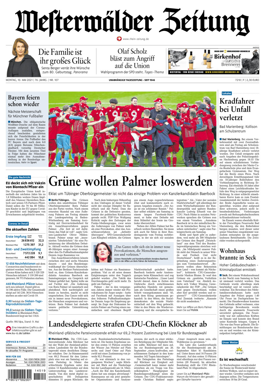 Westerwälder Zeitung vom Montag, 10.05.2021