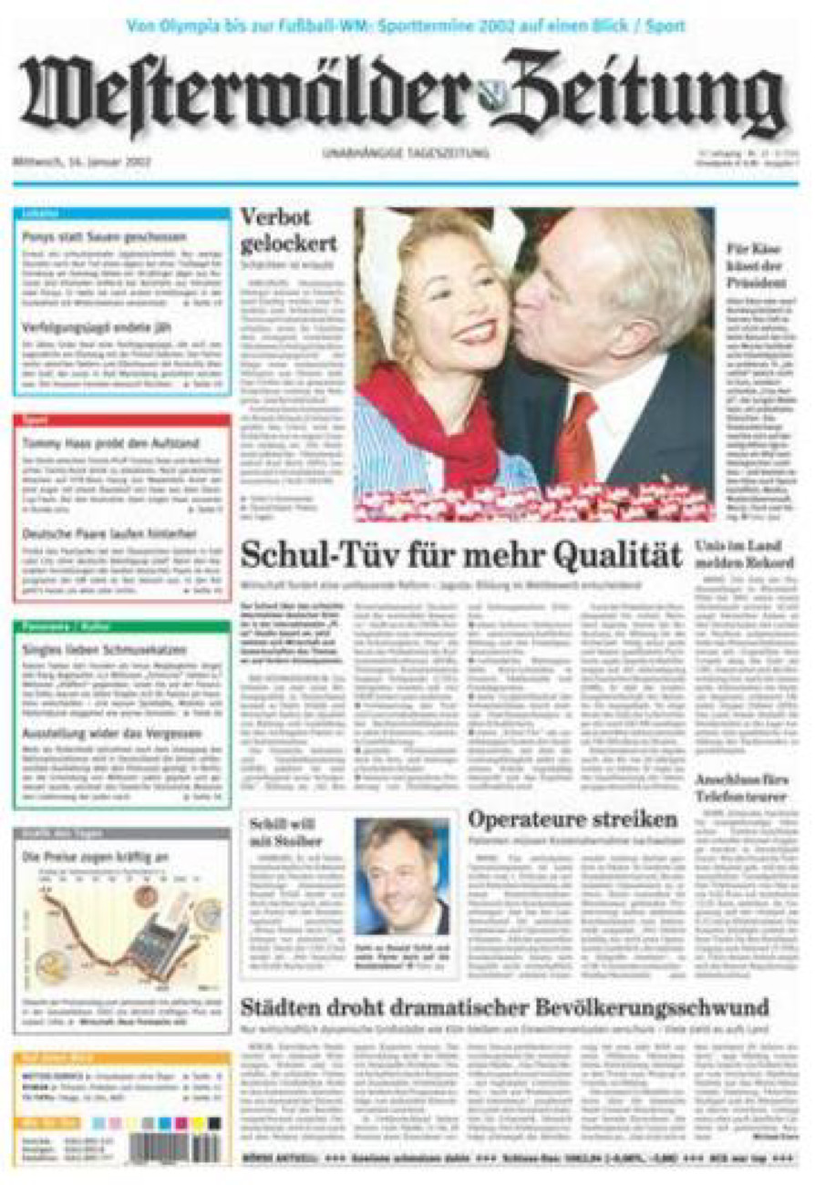 Westerwälder Zeitung vom Mittwoch, 16.01.2002