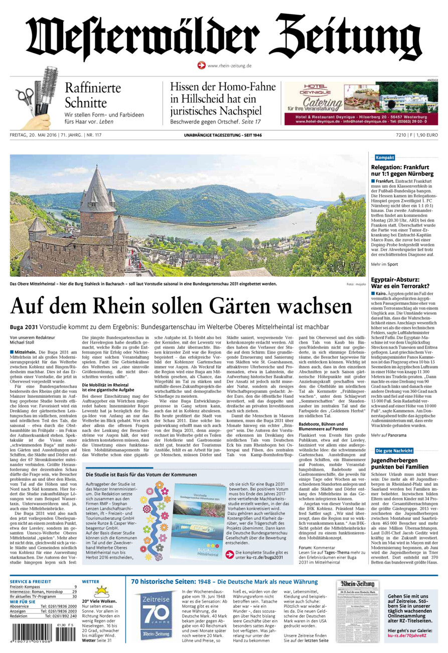 Westerwälder Zeitung vom Freitag, 20.05.2016