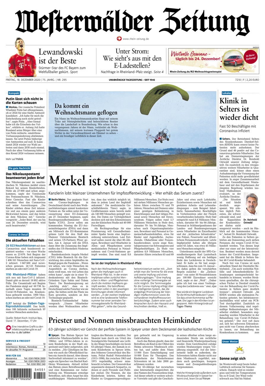 Westerwälder Zeitung vom Freitag, 18.12.2020