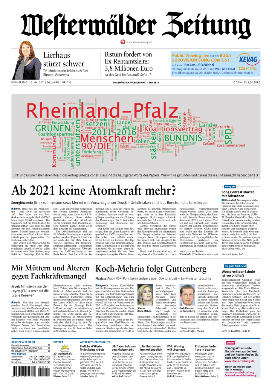 Westerwälder Zeitung vom Donnerstag, 12.05.2011
