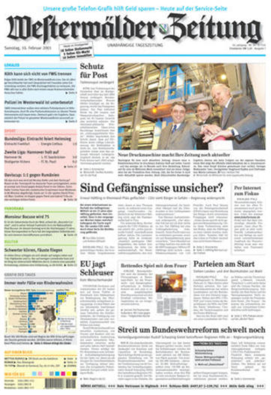 Westerwälder Zeitung vom Samstag, 10.02.2001