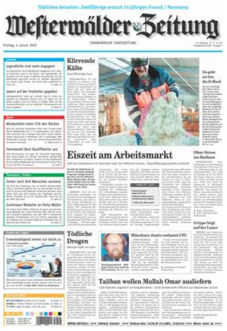 Westerwälder Zeitung vom Freitag, 04.01.2002