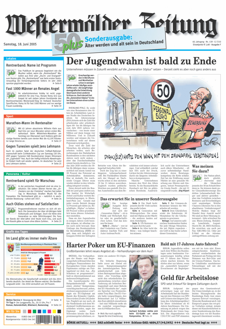 Westerwälder Zeitung vom Samstag, 18.06.2005