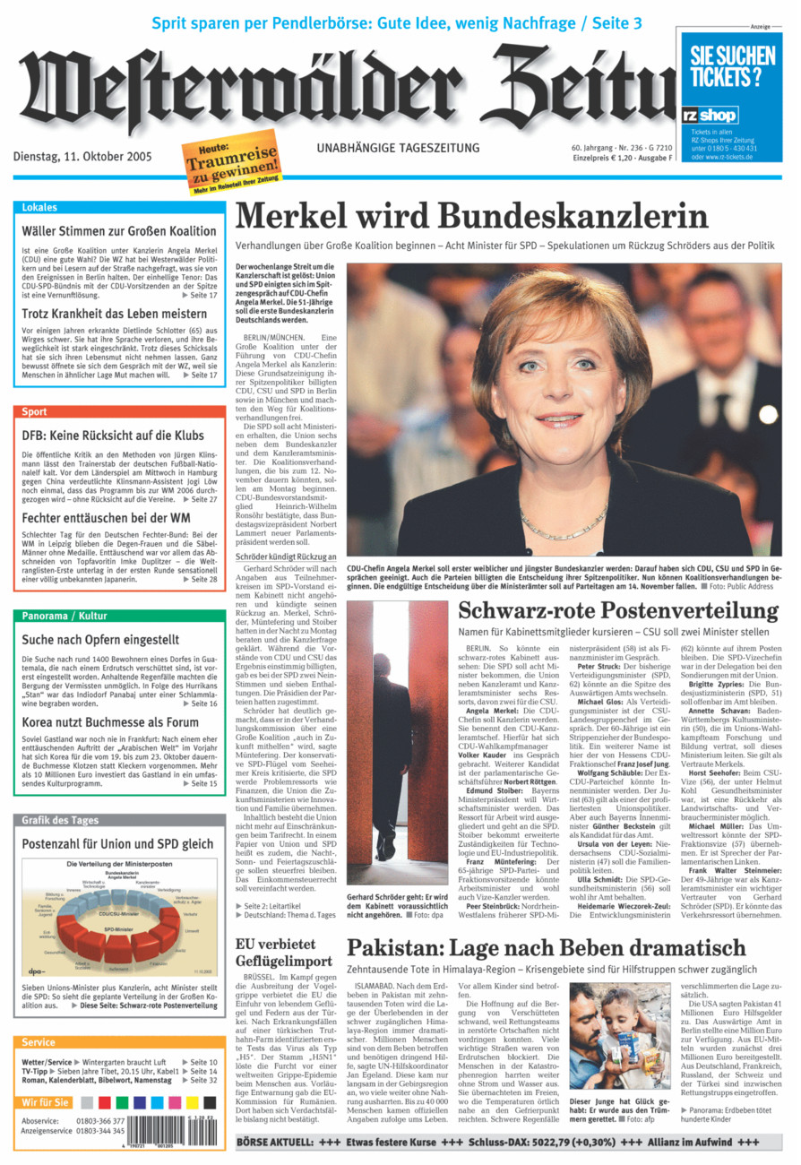 Westerwälder Zeitung vom Dienstag, 11.10.2005