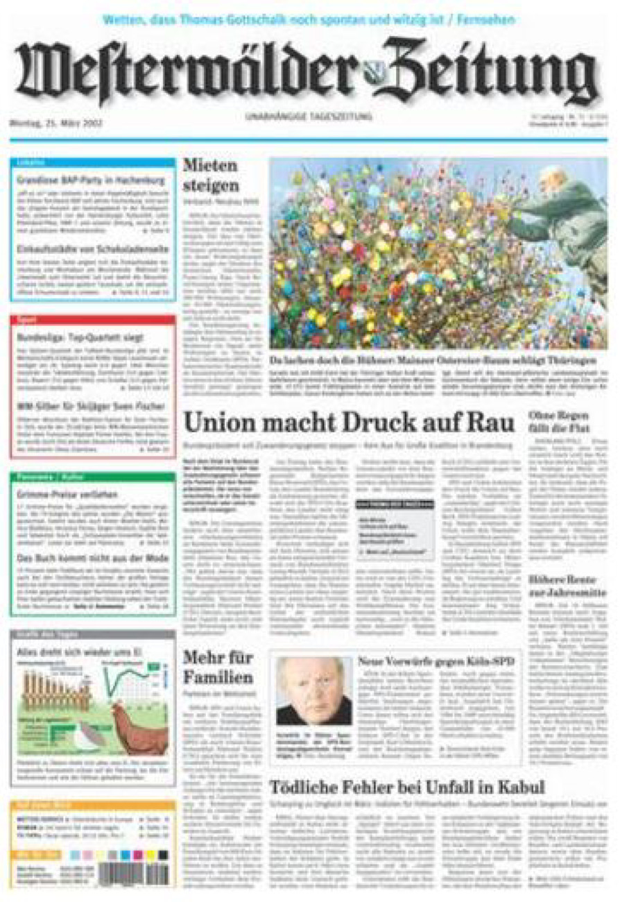 Westerwälder Zeitung vom Montag, 25.03.2002