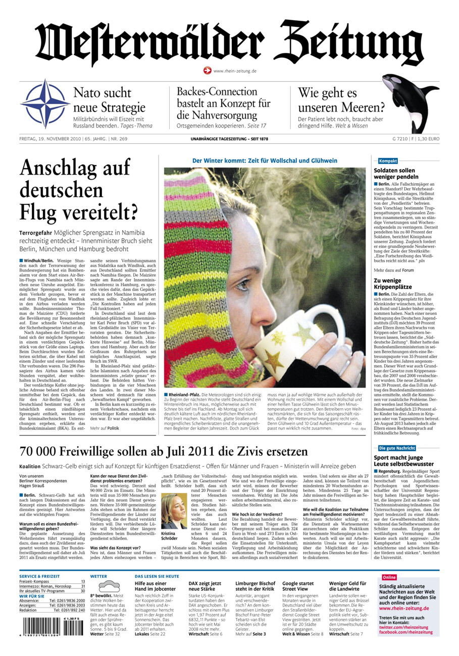 Westerwälder Zeitung vom Freitag, 19.11.2010