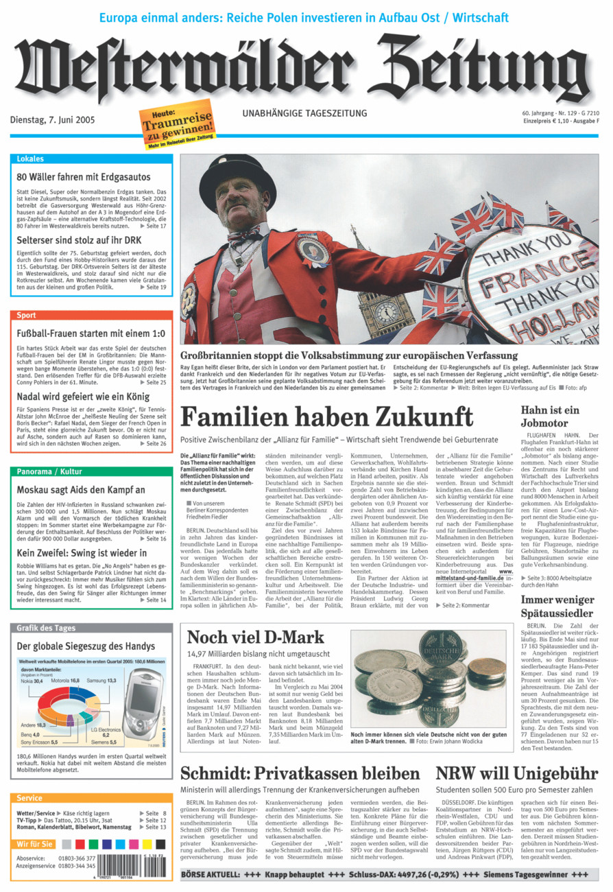 Westerwälder Zeitung vom Dienstag, 07.06.2005