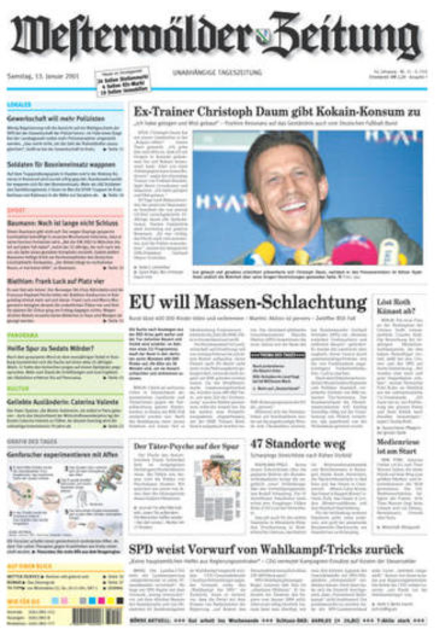 Westerwälder Zeitung vom Samstag, 13.01.2001