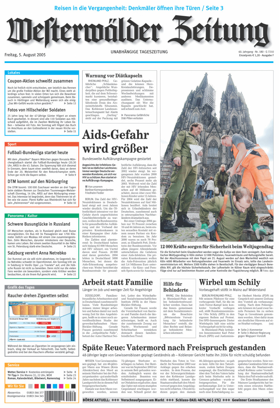 Westerwälder Zeitung vom Freitag, 05.08.2005