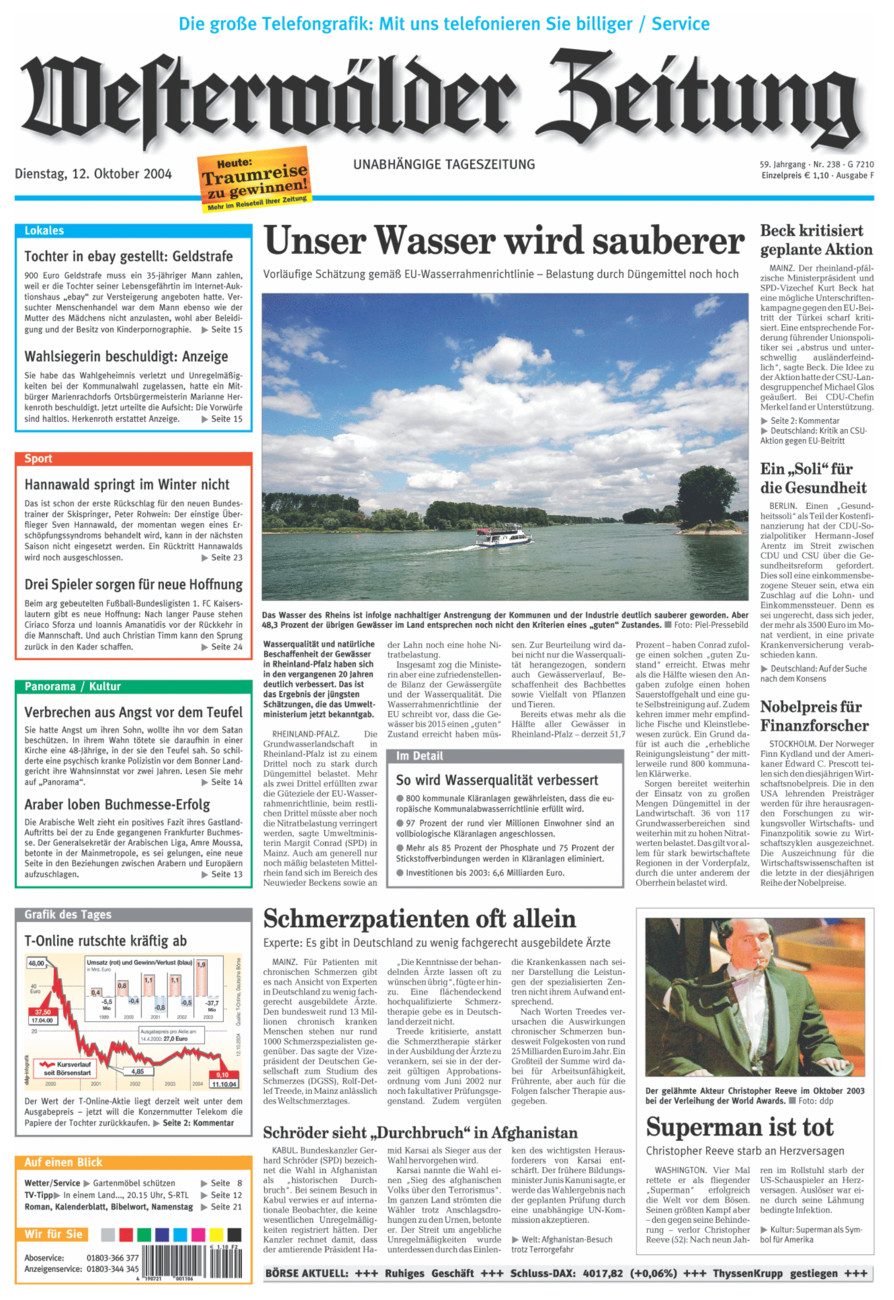Westerwälder Zeitung vom Dienstag, 12.10.2004