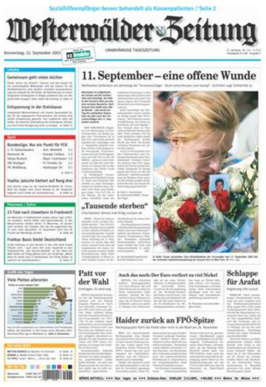 Westerwälder Zeitung vom Donnerstag, 12.09.2002
