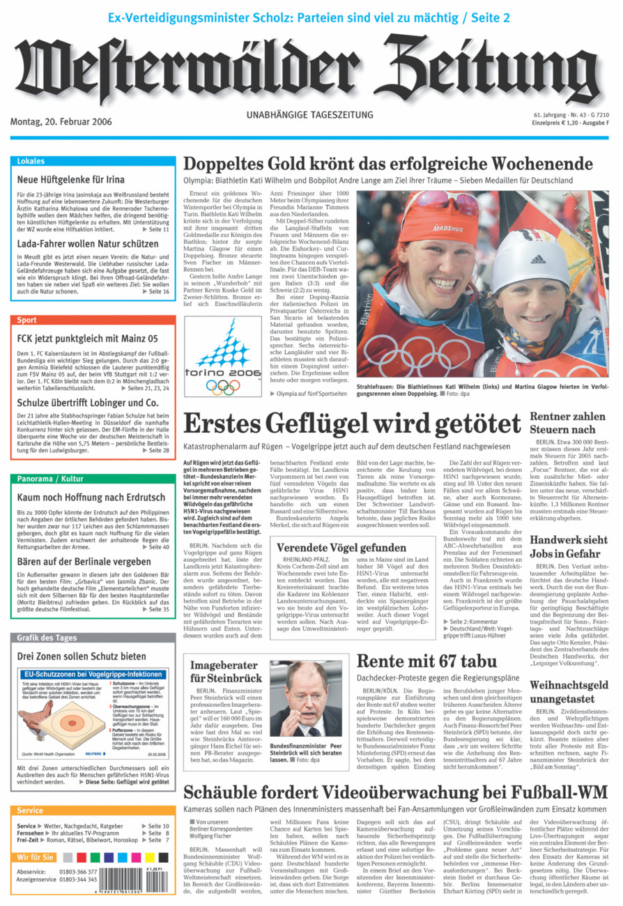 Westerwälder Zeitung vom Montag, 20.02.2006
