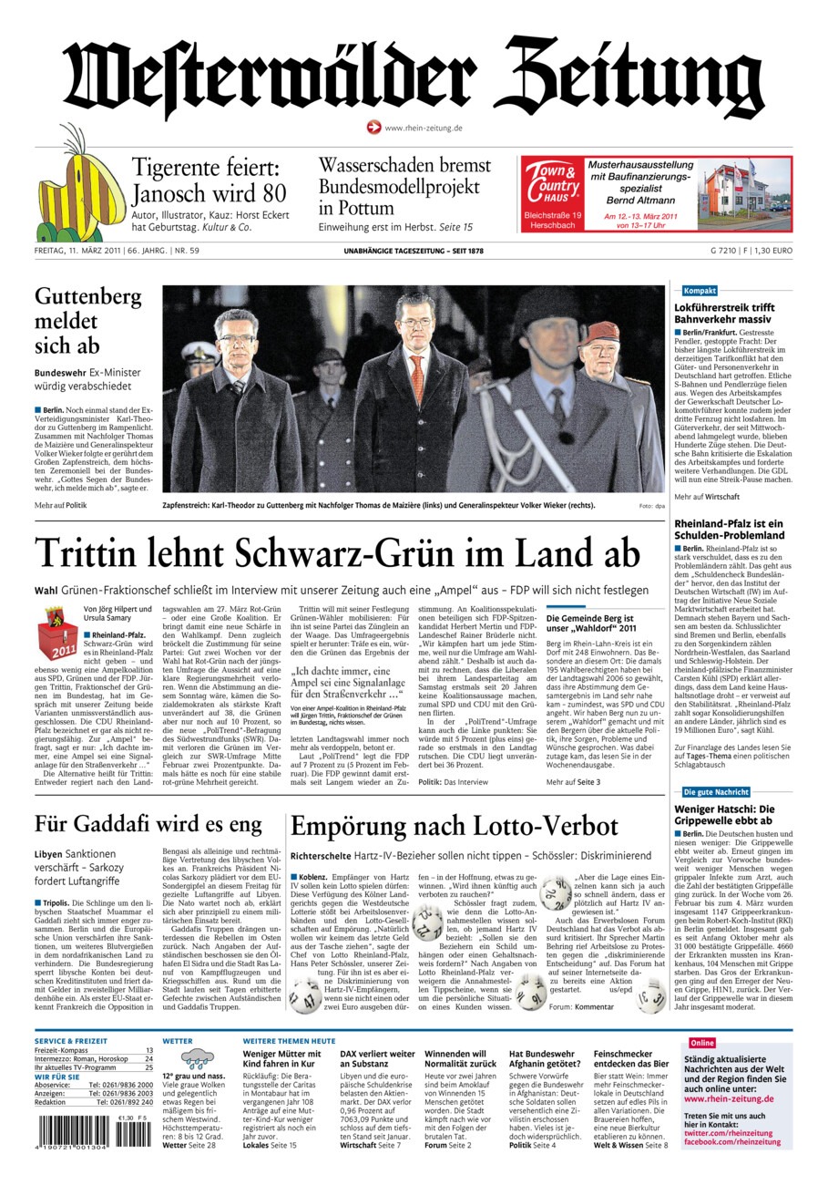 Westerwälder Zeitung vom Freitag, 11.03.2011