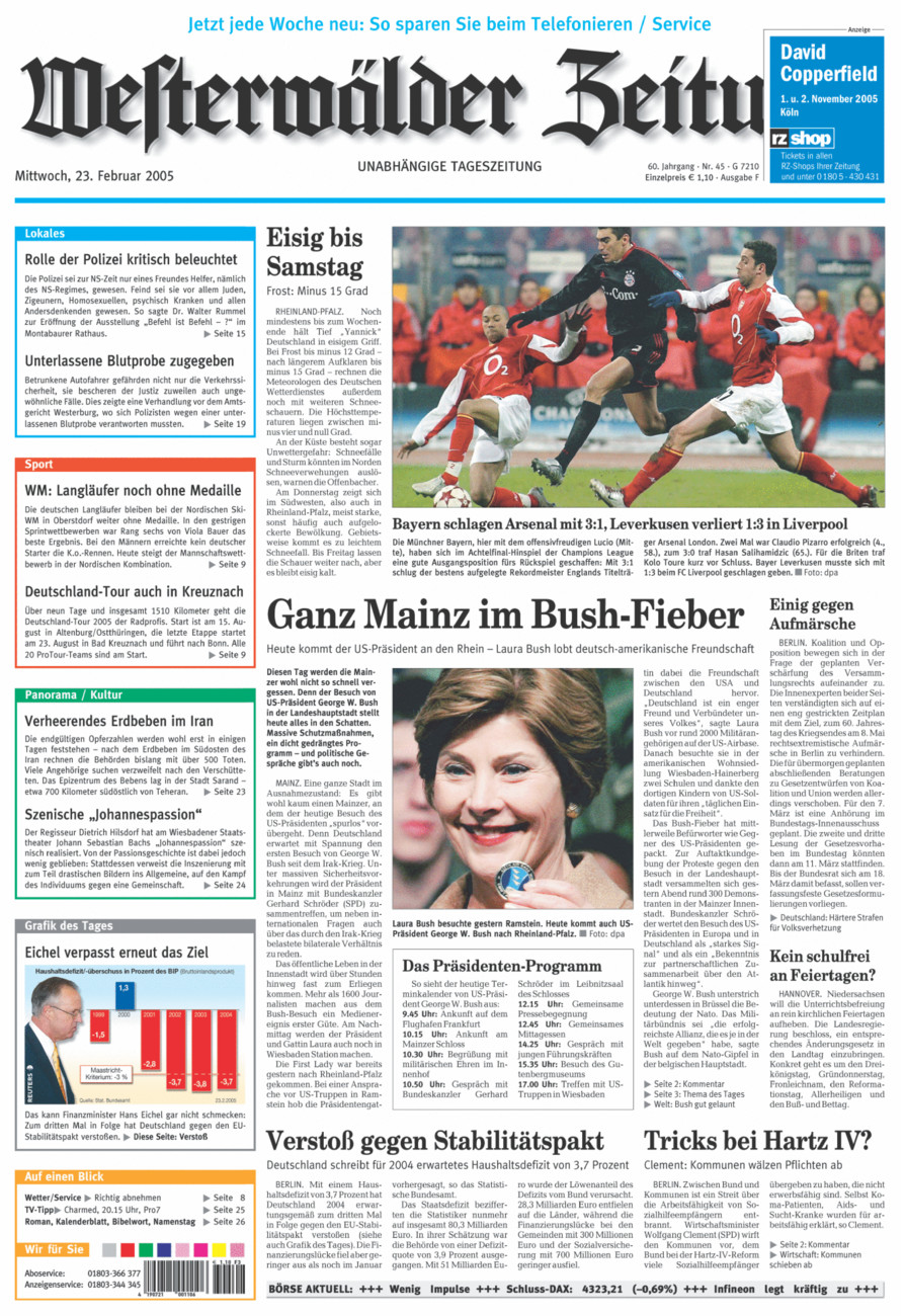 Westerwälder Zeitung vom Mittwoch, 23.02.2005