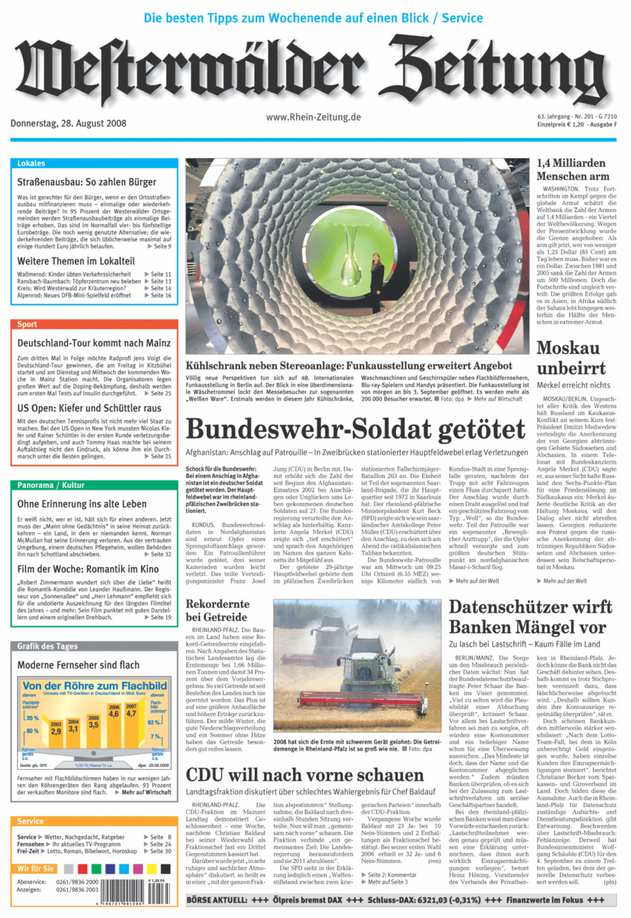 Westerwälder Zeitung vom Donnerstag, 28.08.2008