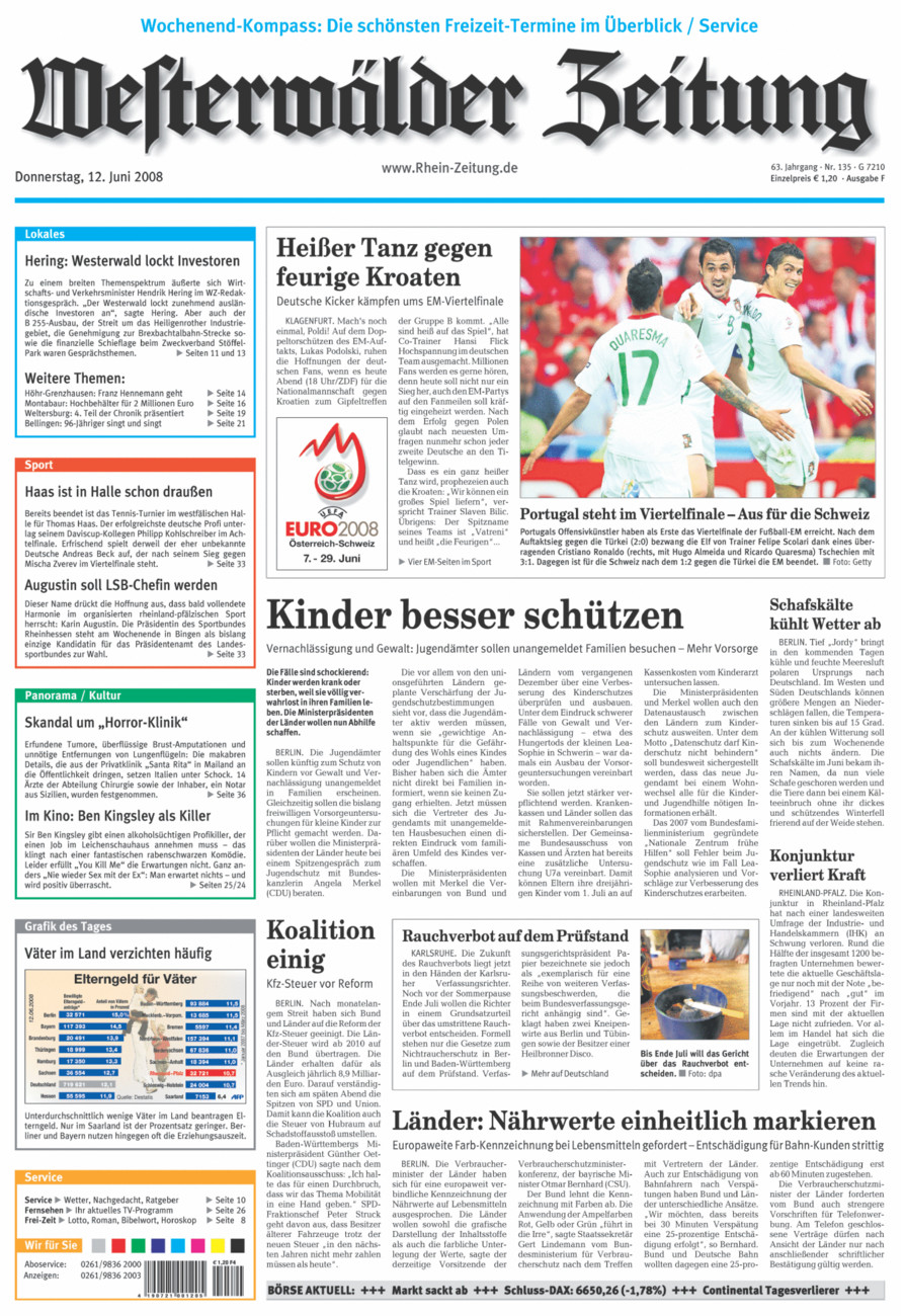 Westerwälder Zeitung vom Donnerstag, 12.06.2008