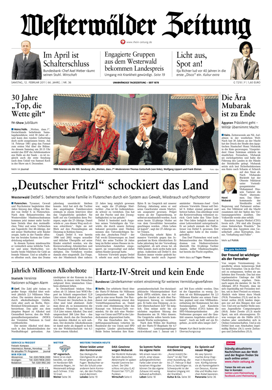 Westerwälder Zeitung vom Samstag, 12.02.2011