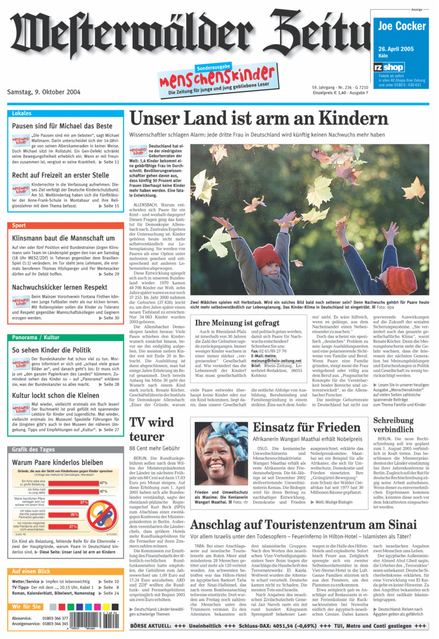 Westerwälder Zeitung vom Samstag, 09.10.2004