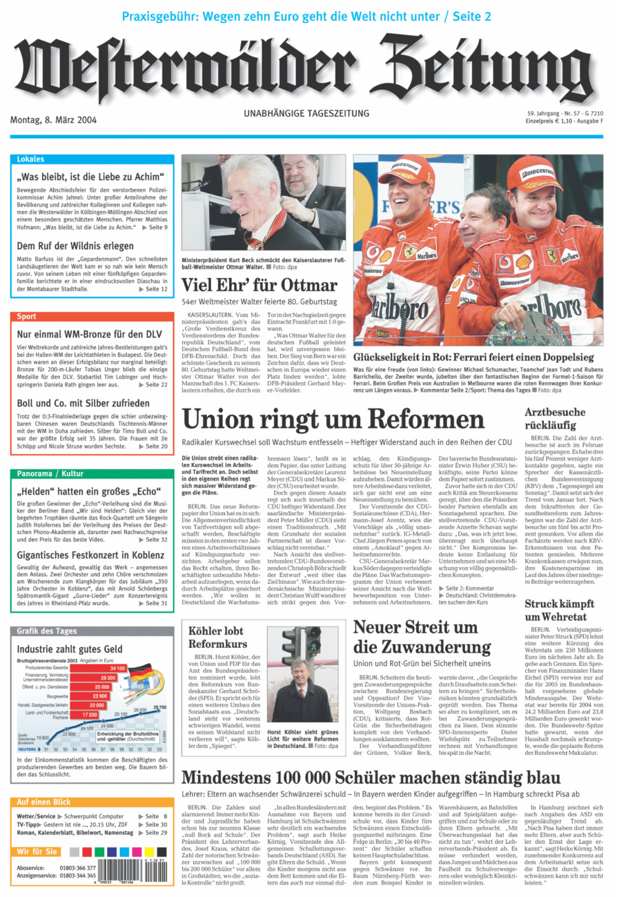 Westerwälder Zeitung vom Montag, 08.03.2004