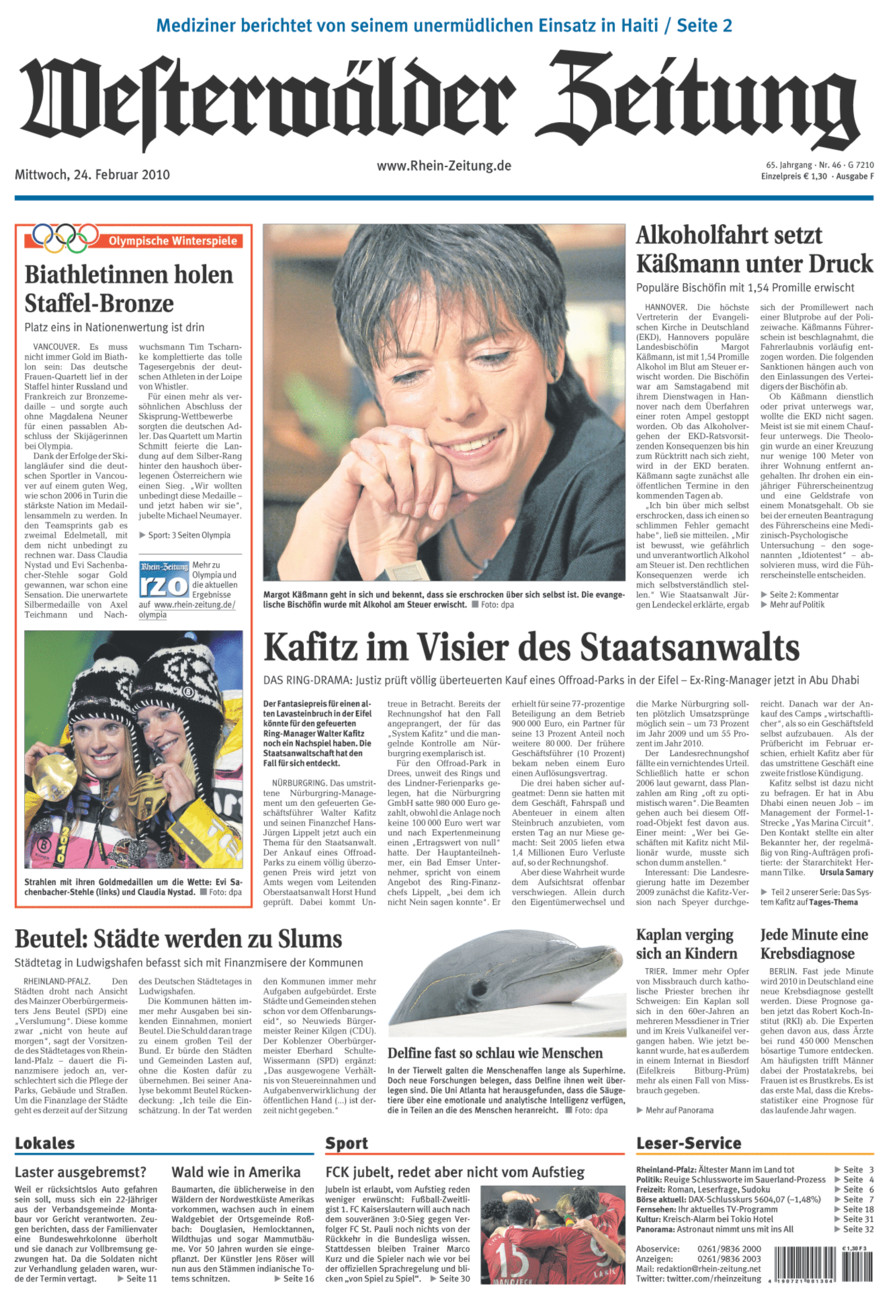 Westerwälder Zeitung vom Mittwoch, 24.02.2010