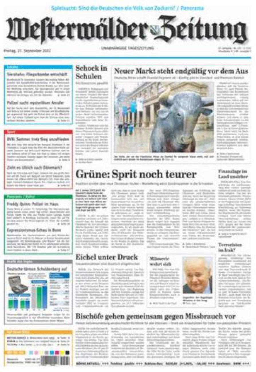 Westerwälder Zeitung vom Freitag, 27.09.2002