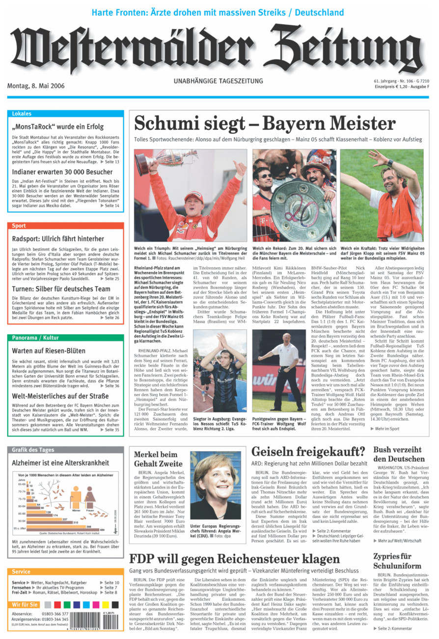 Westerwälder Zeitung vom Montag, 08.05.2006