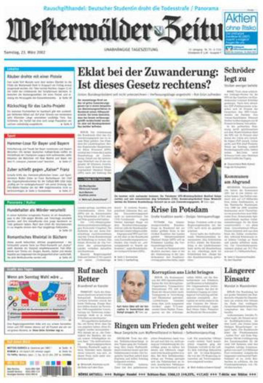 Westerwälder Zeitung vom Samstag, 23.03.2002