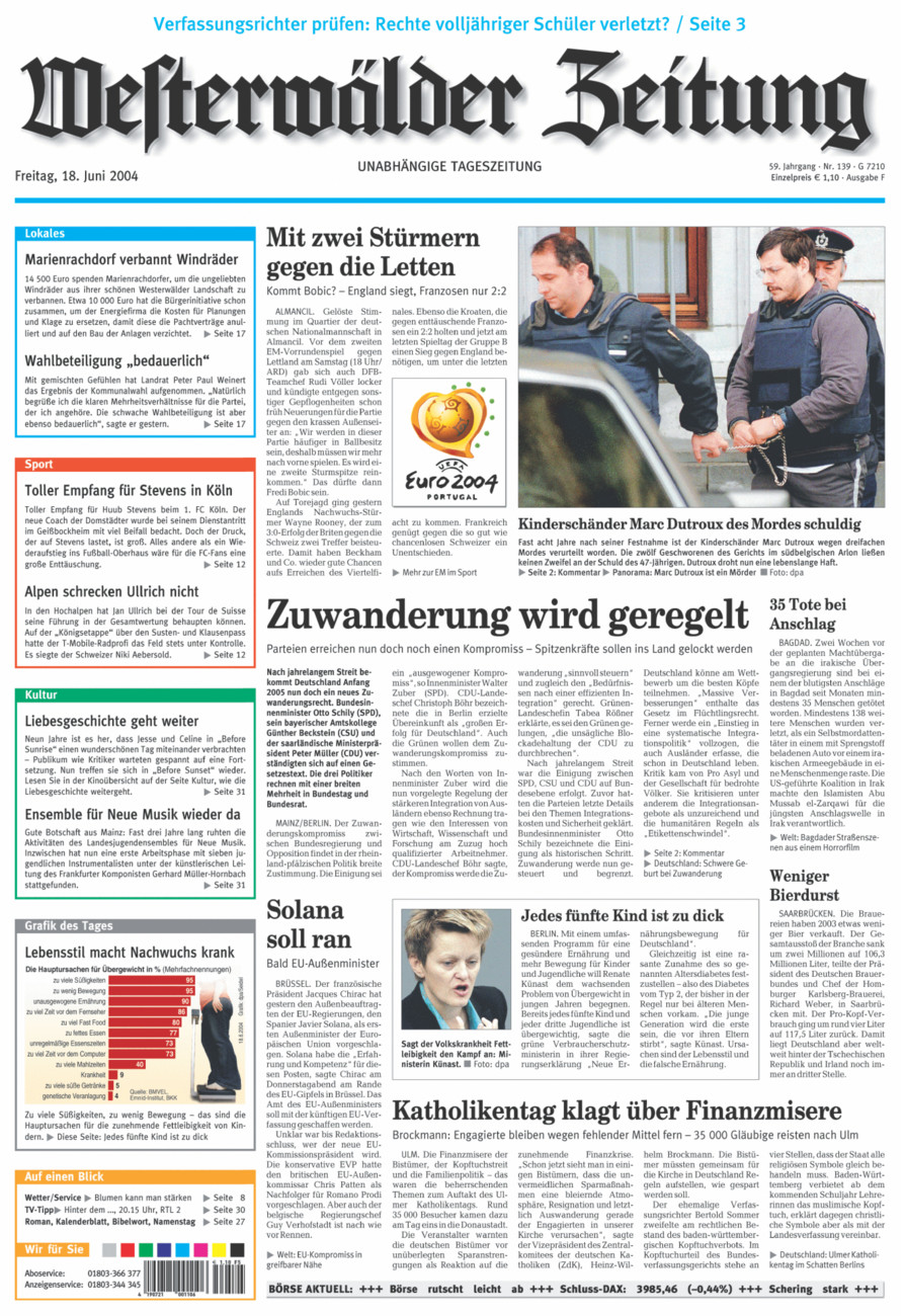 Westerwälder Zeitung vom Freitag, 18.06.2004