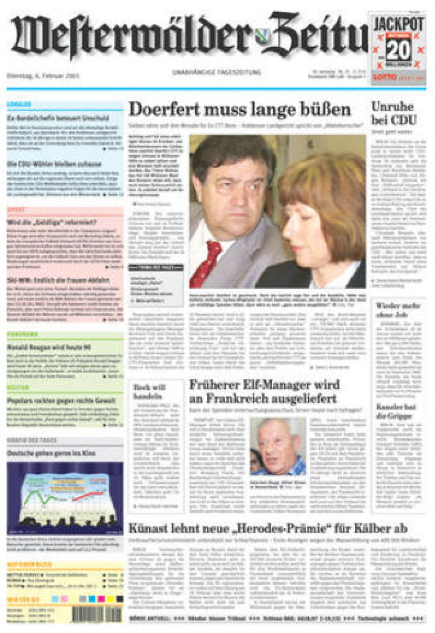 Westerwälder Zeitung vom Dienstag, 06.02.2001