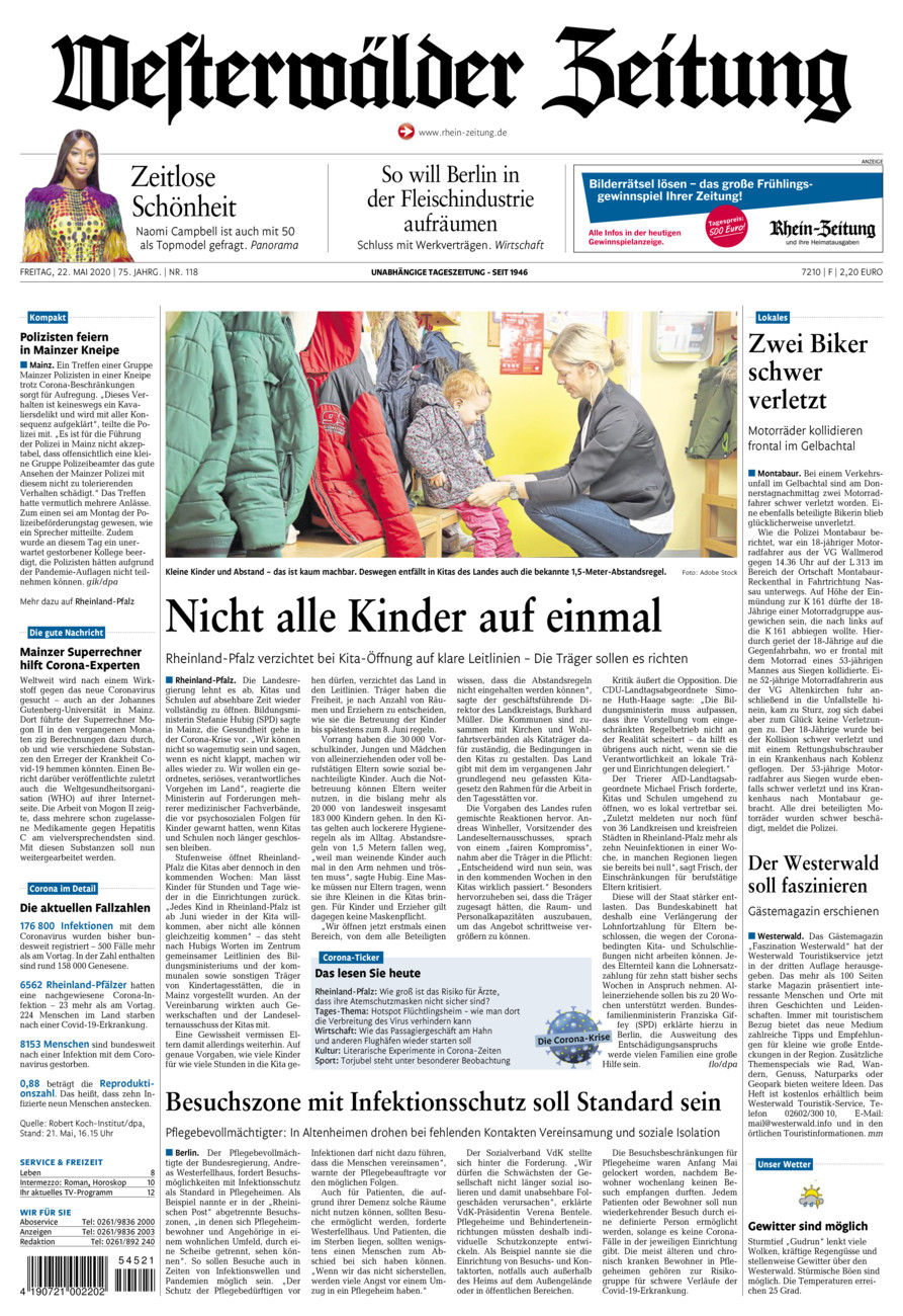 Westerwälder Zeitung vom Freitag, 22.05.2020