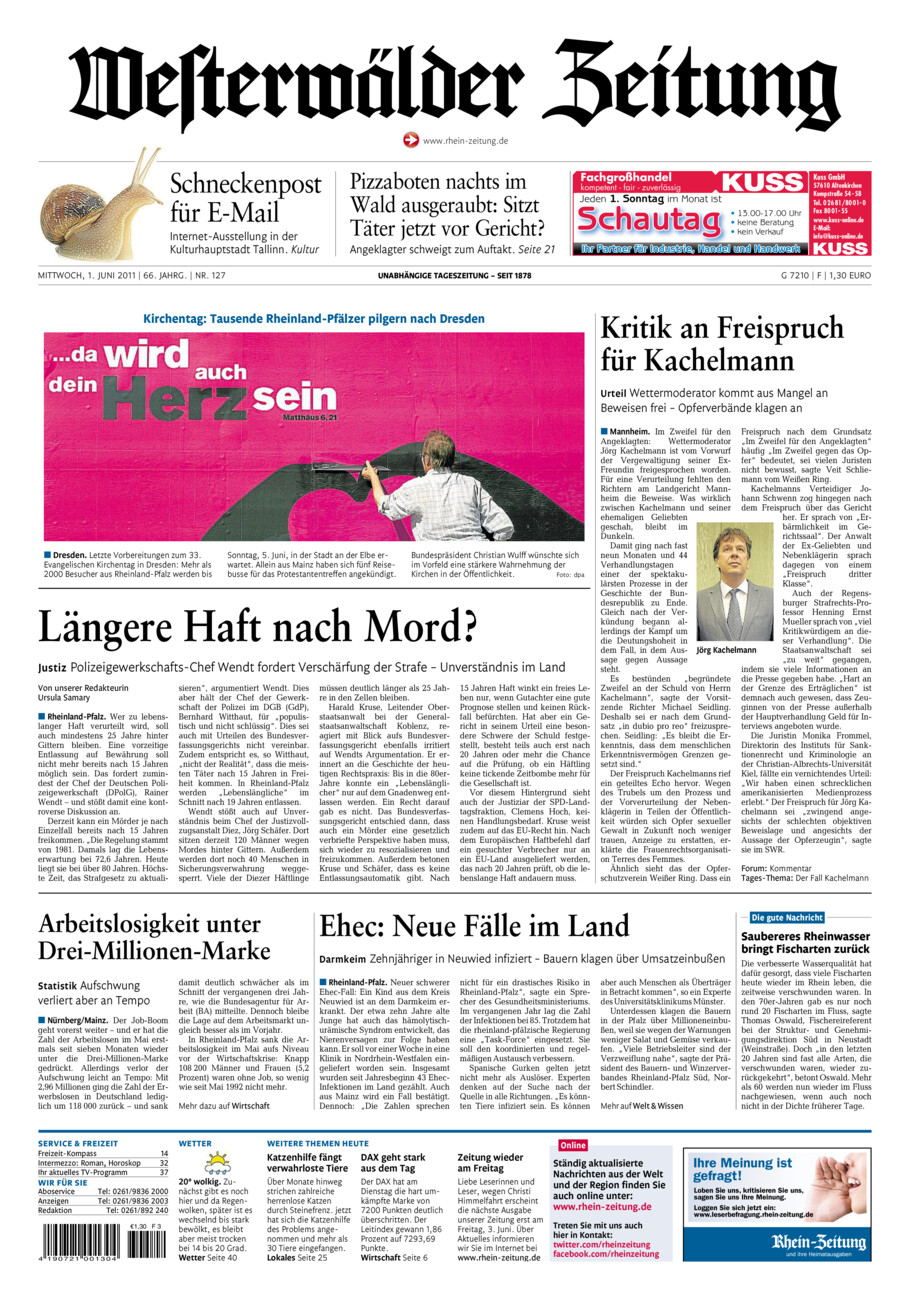 Westerwälder Zeitung vom Mittwoch, 01.06.2011
