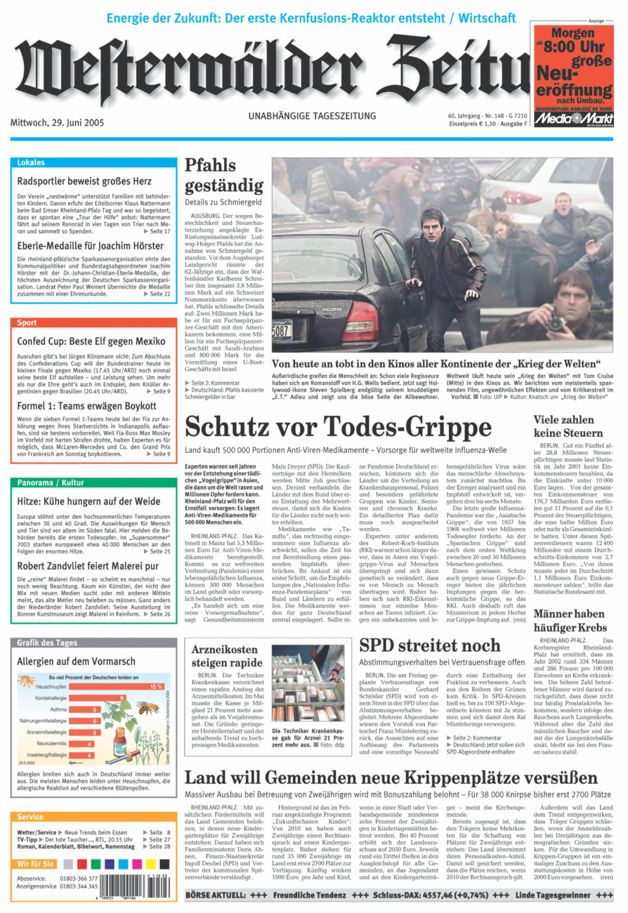 Westerwälder Zeitung vom Mittwoch, 29.06.2005