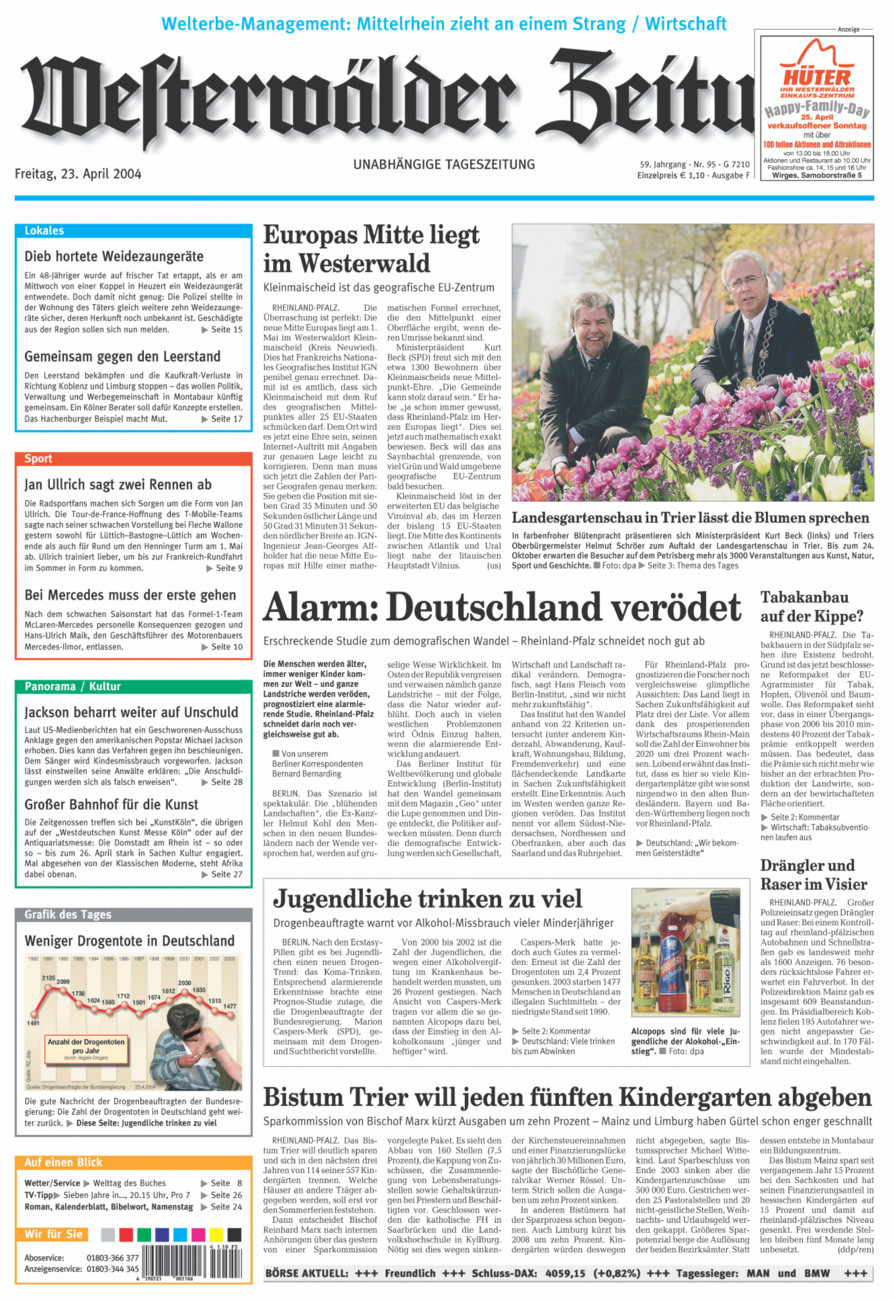 Westerwälder Zeitung vom Freitag, 23.04.2004