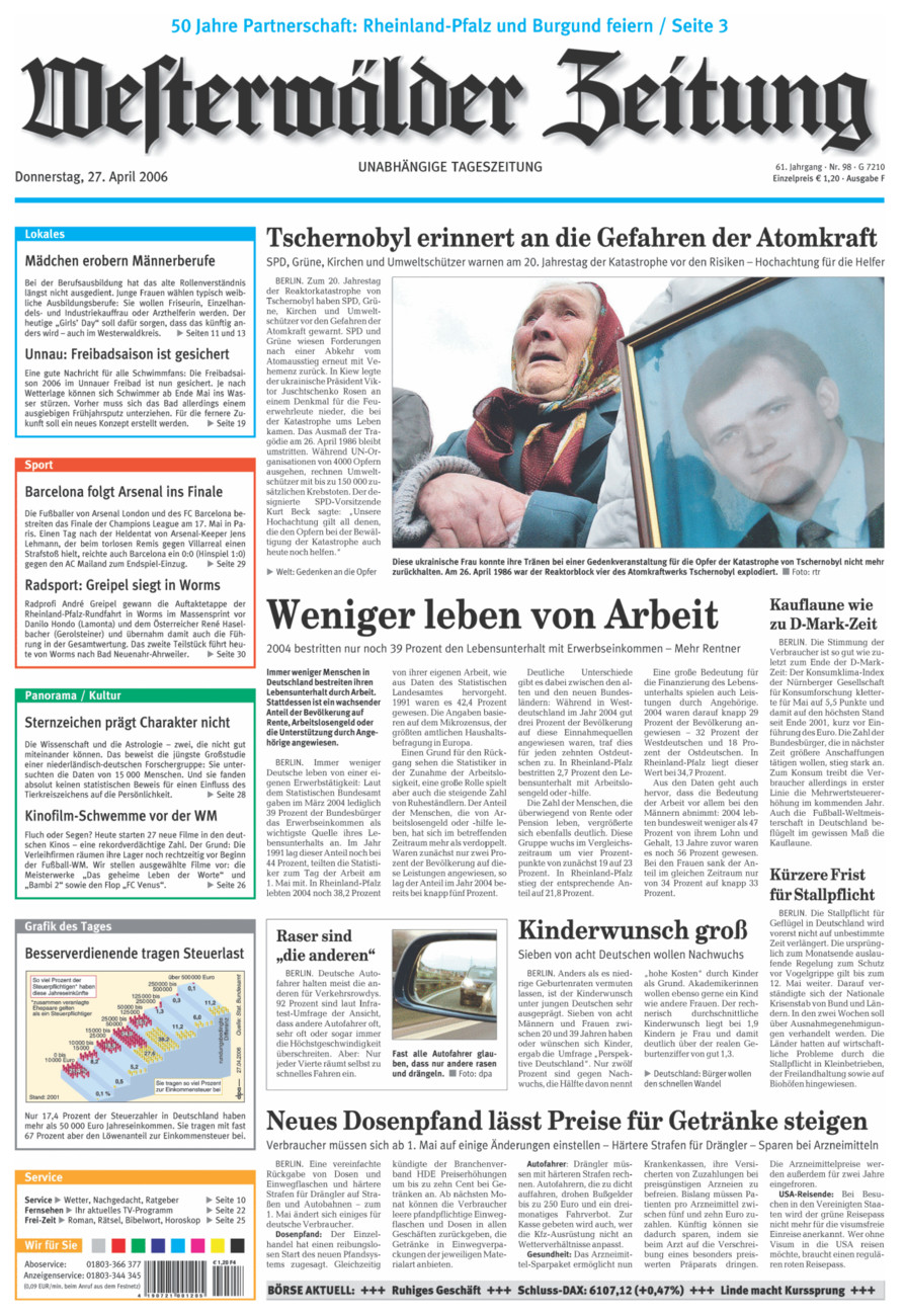 Westerwälder Zeitung vom Donnerstag, 27.04.2006