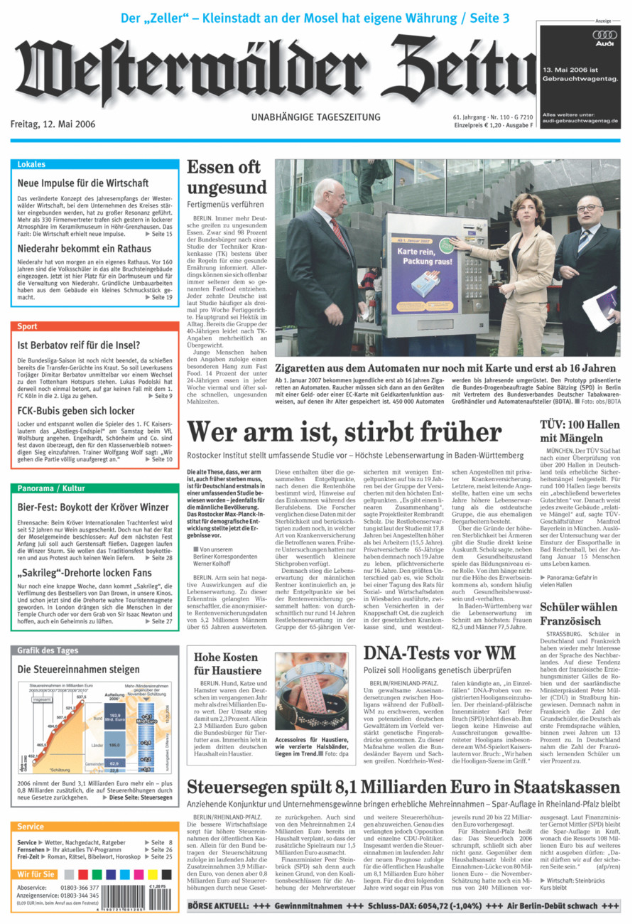 Westerwälder Zeitung vom Freitag, 12.05.2006