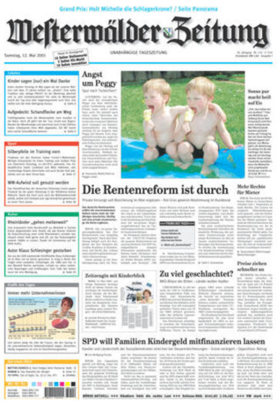 Westerwälder Zeitung vom Samstag, 12.05.2001